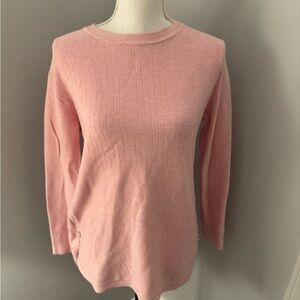 Talbot's women's pink cotton blend knit tunic sweater